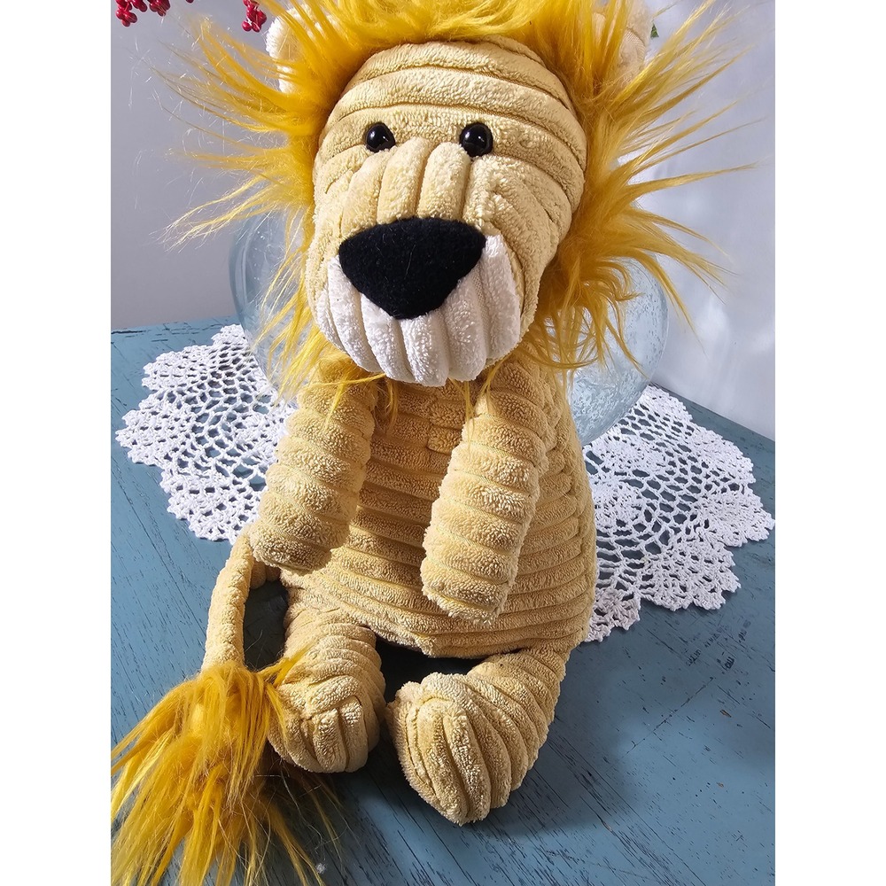 Jellycat Cordy Roy Lion Plush Stuffed Animal Yellow Ribbed Corduroy Soft Toy